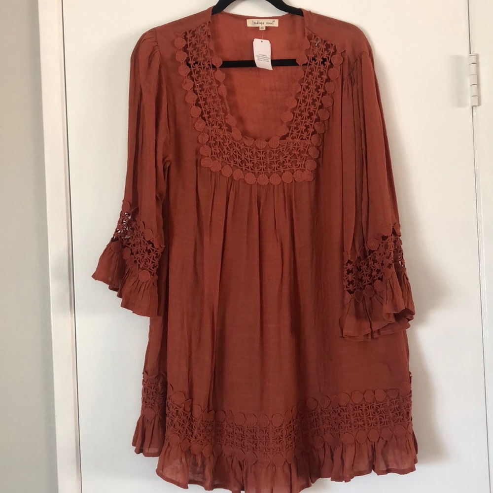 Crochet Tunic in Rust